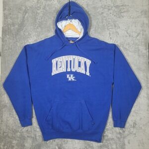 Kentucky Wildcats Royal Blue Hoodie Sweatshirt Mens 2XL UK Logo J America